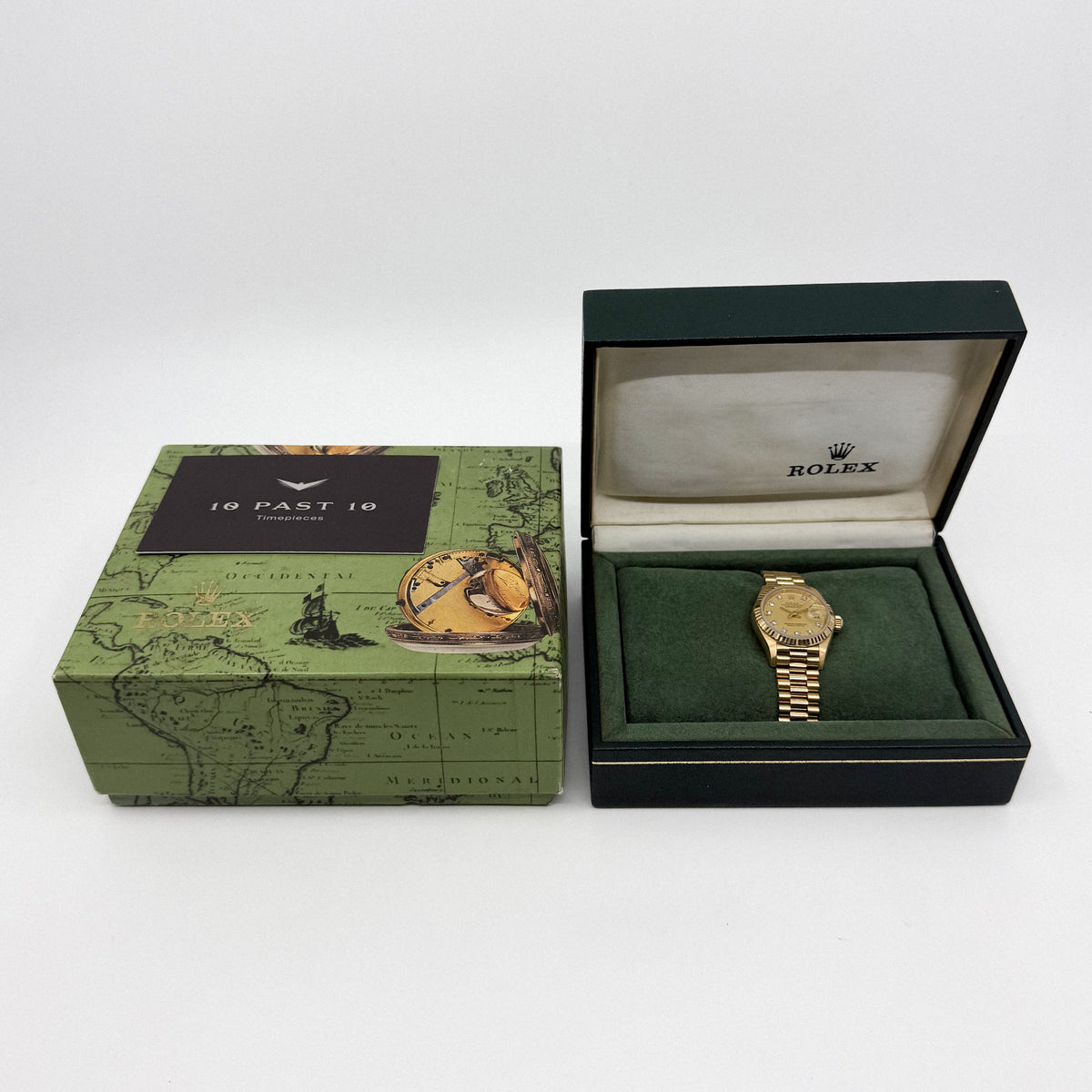 Rolex Lady-Datejust 26 Yellow Gold Champagne Diamond Dial (1985)