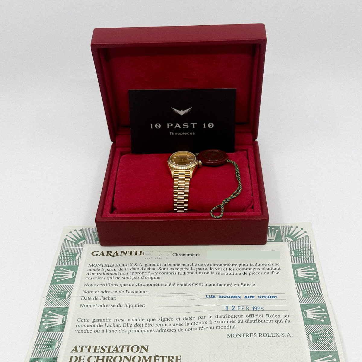 Rolex Lady-Datejust 26 Yellow Gold Champagne Diamond Dial (1996)