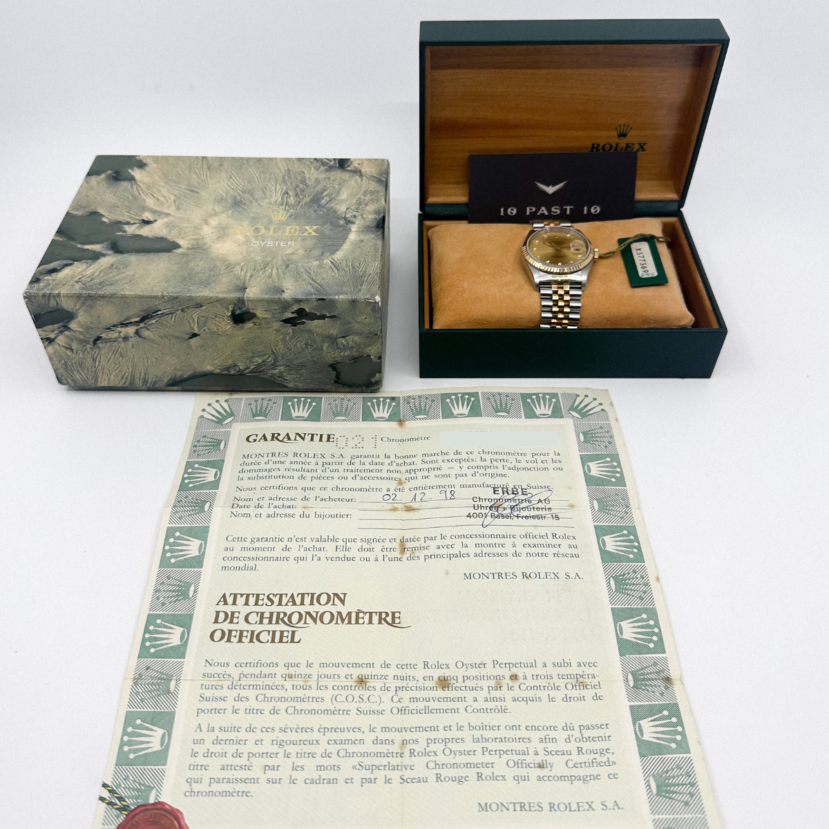 Rolex Datejust 36 Champagne Diamond Dial (1998)