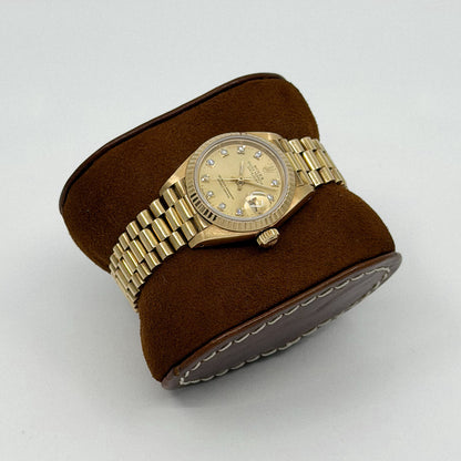 Rolex Lady-Datejust 26 Yellow Gold Champagne Diamond Dial (1983)