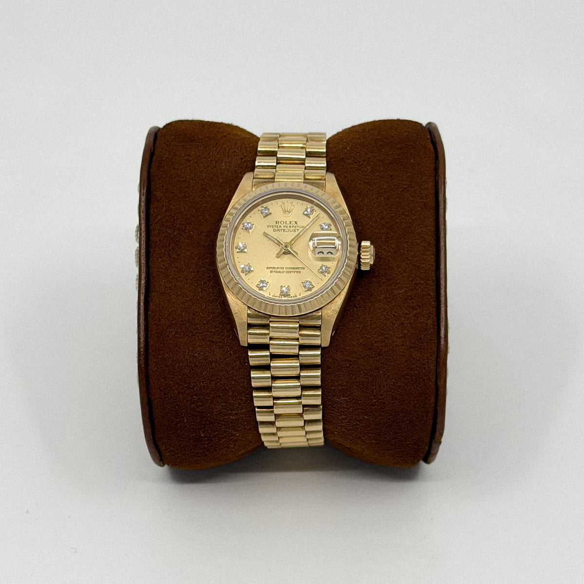 Rolex Lady-Datejust 26 Yellow Gold Champagne Diamond Dial (1983)
