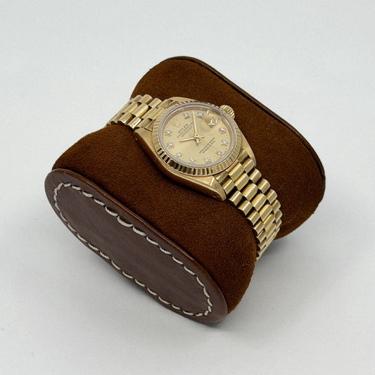 Rolex Lady-Datejust 26 Yellow Gold Champagne Diamond Dial (1983)