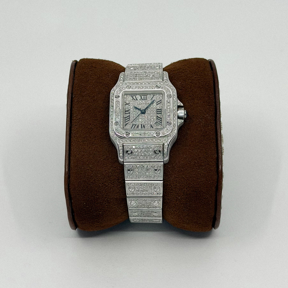 Cartier Santos Galbée Small Iced Out