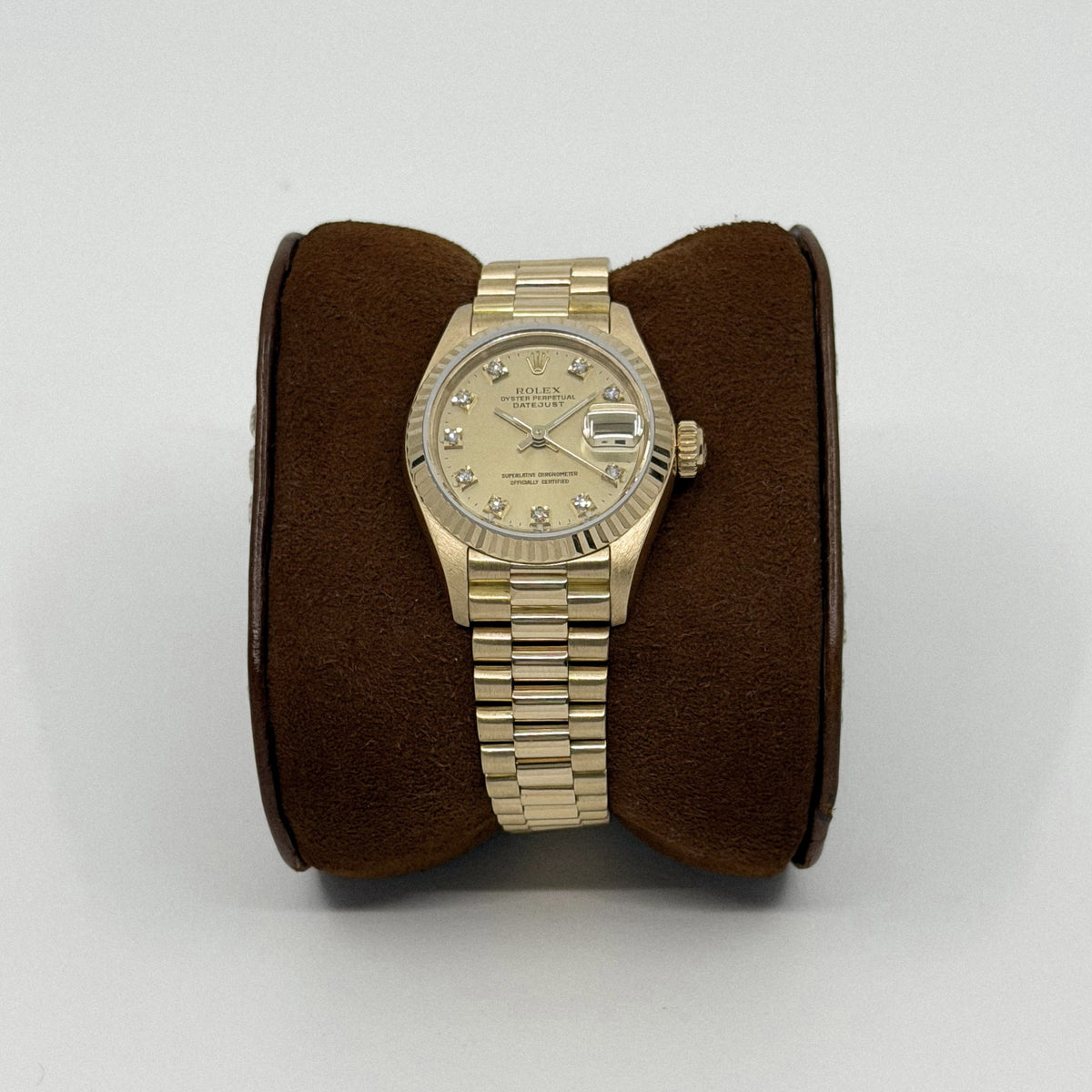Rolex Lady-Datejust 26 Yellow Gold Champagne Diamond Dial (1991)