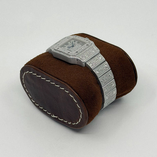 Cartier Santos Galbée Small Iced Out