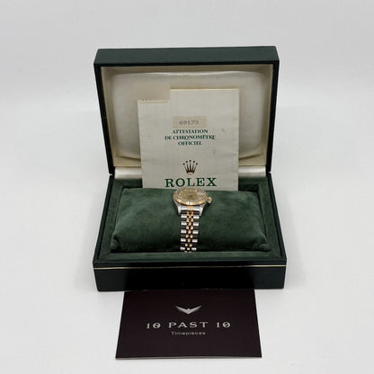 Rolex Lady-Datejust 26 Champagne Diamond Dial 69173G (1993)