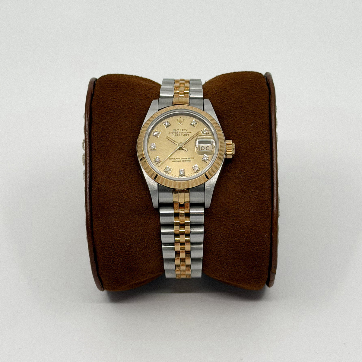 Rolex Lady-Datejust 26 Champagne Diamond Dial 69173G (1993)