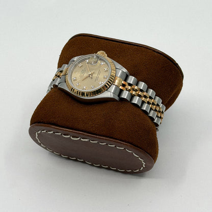 Rolex Lady-Datejust 26 Champagne Diamond Dial 69173G (1993)