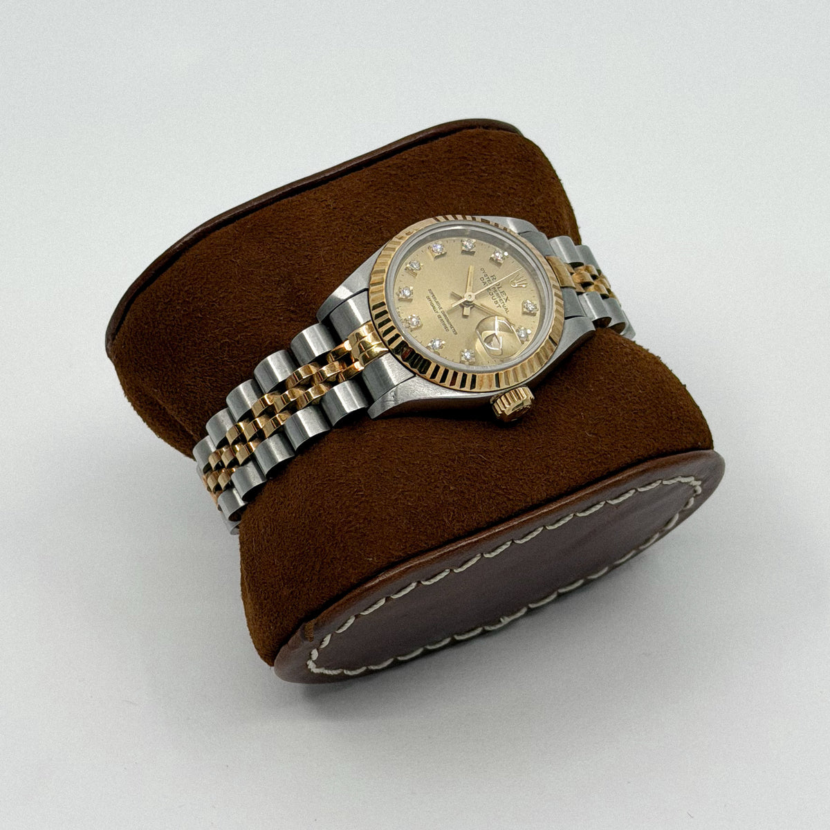 Rolex Lady-Datejust 26 Champagne Diamond Dial 69173G (1993)