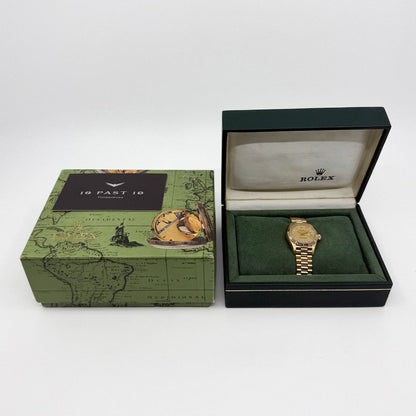 Rolex Lady-Datejust 26 Yellow Gold Champagne Diamond Dial (1985)