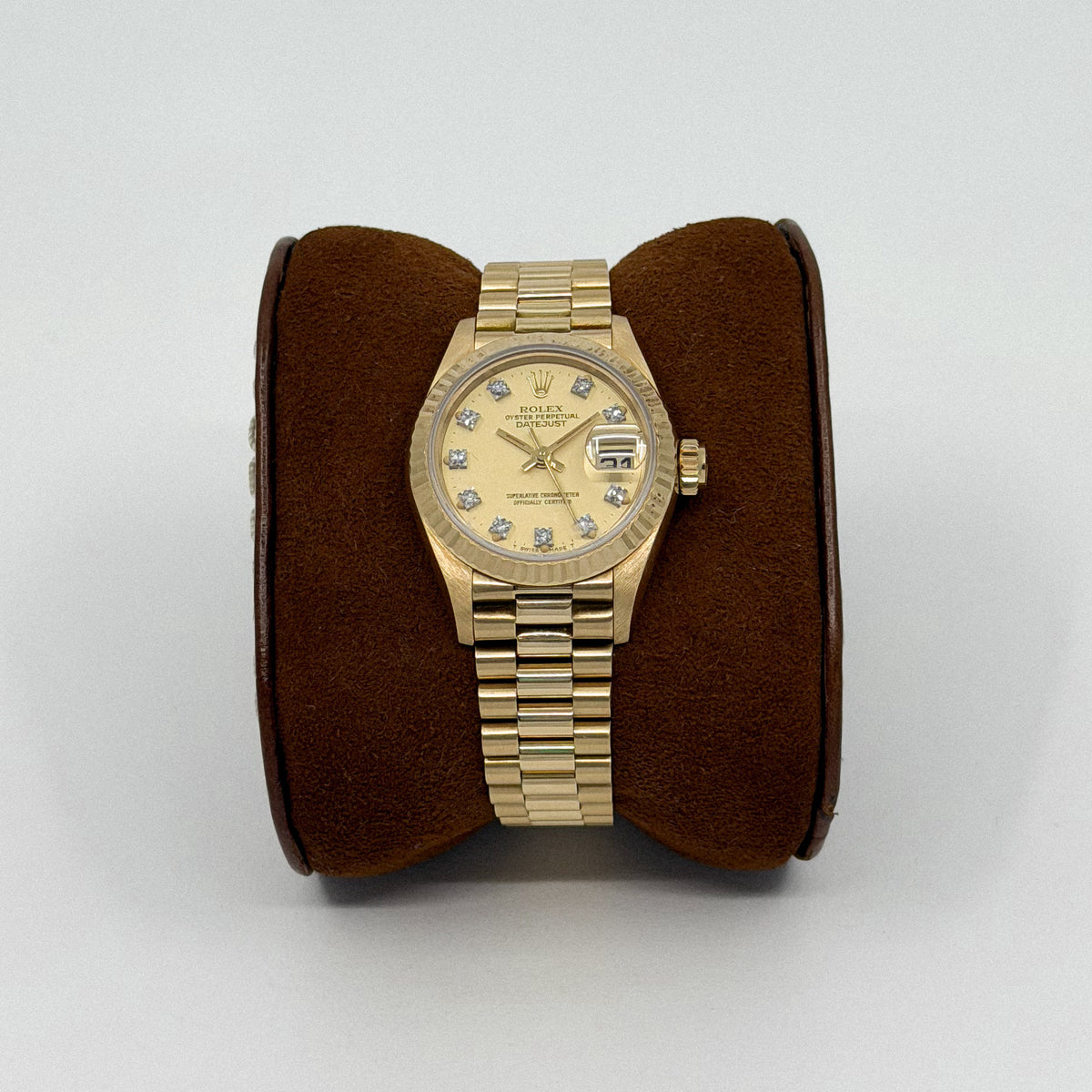 Rolex Lady-Datejust 26 Yellow Gold Champagne Diamond Dial (1985)
