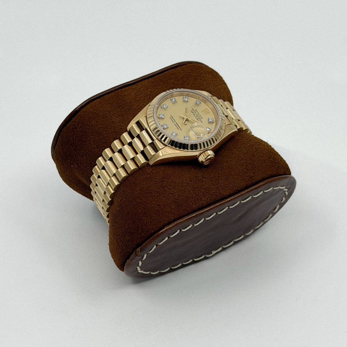 Rolex Lady-Datejust 26 Yellow Gold Champagne Diamond Dial (1985)
