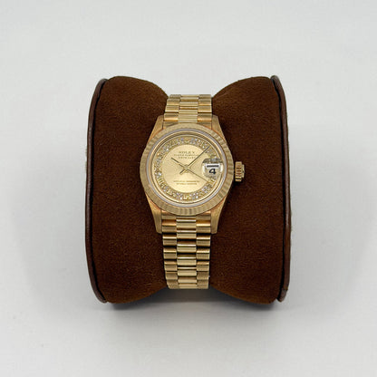 Rolex Lady-Datejust 26 Yellow Gold Myriad Diamond Dial (1997)
