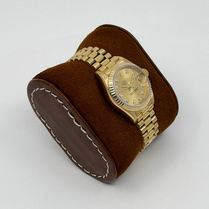 Rolex Lady-Datejust 26 Yellow Gold Champagne Diamond Dial (1991)