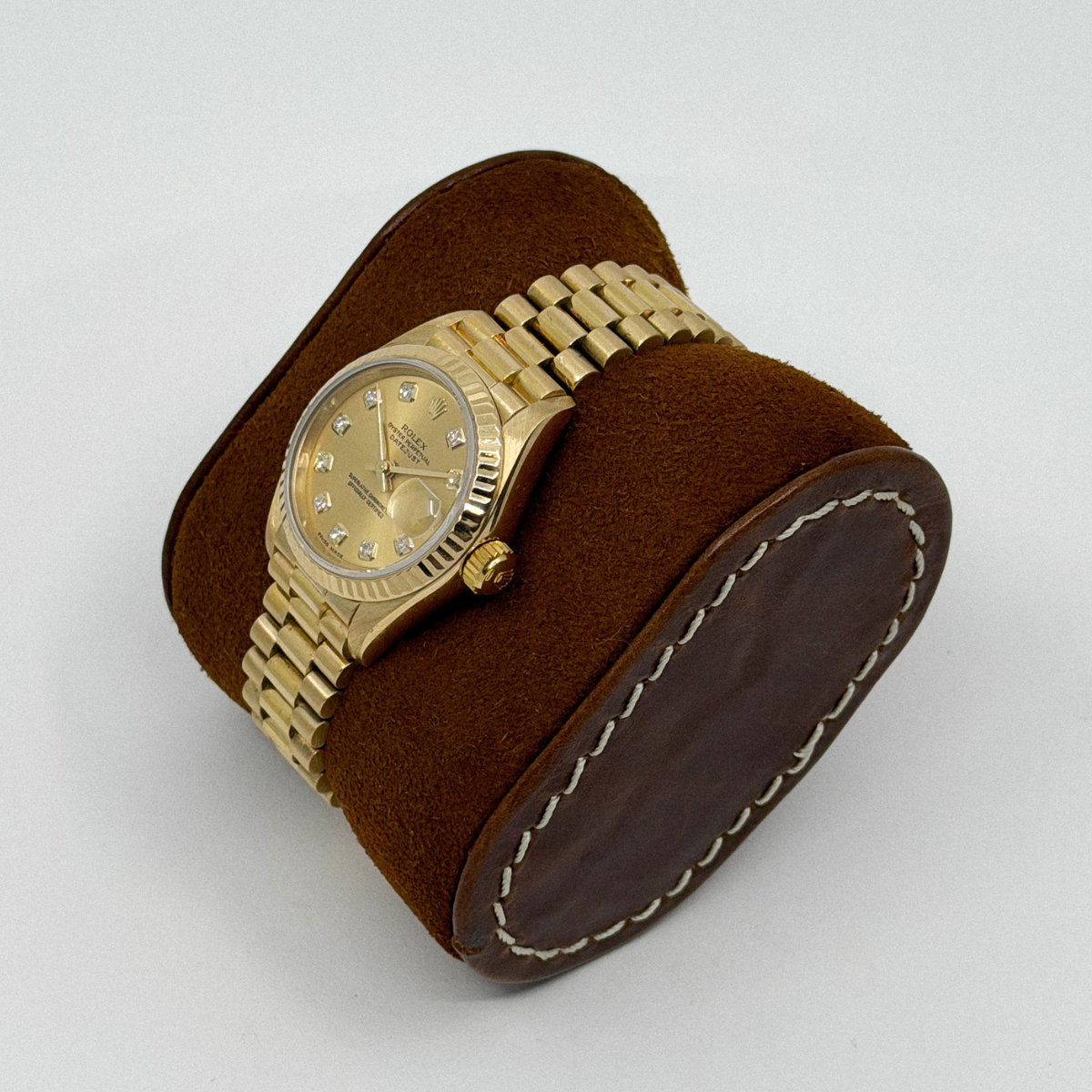 Rolex Lady-Datejust 26 Yellow Gold Champagne Diamond Dial (1991)