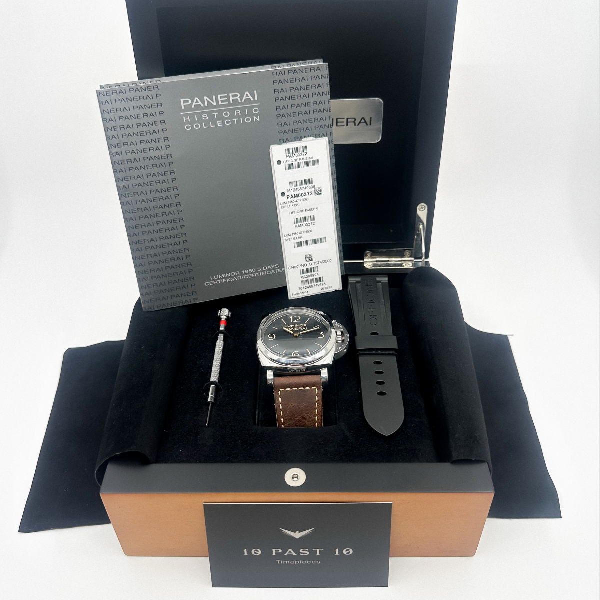 Panerai Luminor 1950 3 Days PAM 372 Strap Package (2012)