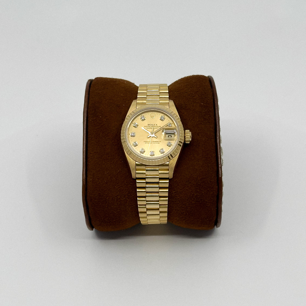 Rolex Lady-Datejust 26 Yellow Gold Champagne Diamond Dial (1996)