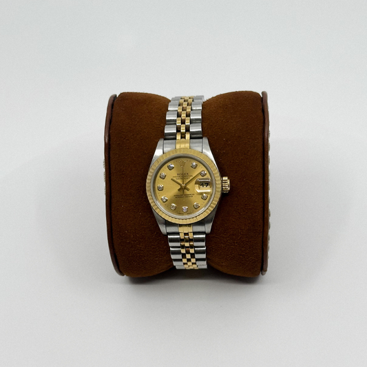 Rolex Lady-Datejust 26 Champagne Diamond Dial (1995) ref 69173G
